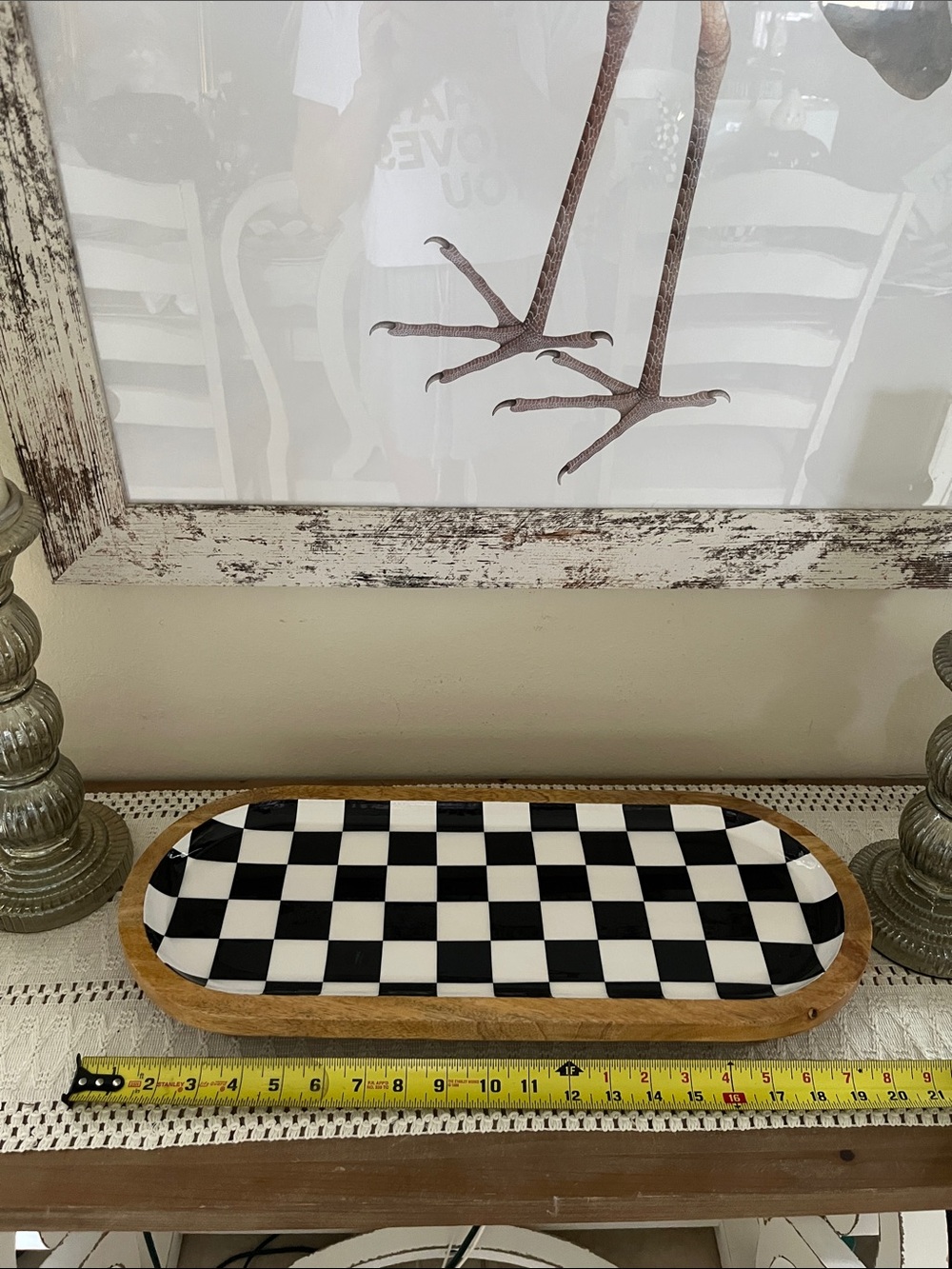 Checkered serving platter - Picture 6 of 12